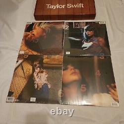 Taylor Swift Midnights Vinyl LP Full Set of 4 with Hand Signed Photo + Clock