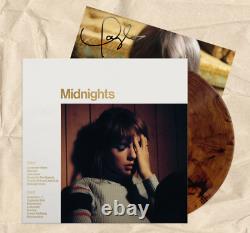 Taylor Swift Midnights Vinyls Blood Moon+Mahogany with Hand Signed Photo Preorder