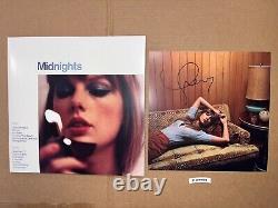 Taylor Swift Signed Autographed Vinyl Record LP Midnights Blue and Green Copies