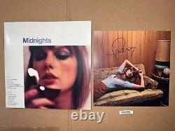 Taylor Swift Signed Autographed Vinyl Record LP Midnights Blue and Green Copies