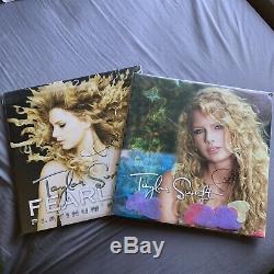 Taylor Swift Signed Fearless + Self-Title RSD Colored Vinyl With Receipt