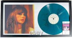 Taylor Swift Signed Framed Midnights Jade Green Vinyl Record Display JSA COA