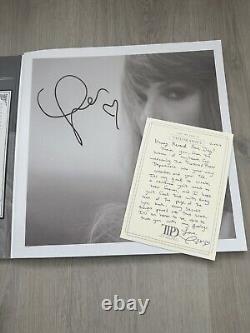 Taylor Swift Signed TTPD Tortured Poets Department Vinyl with Heart and RSD Note