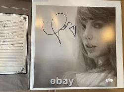 Taylor Swift The Tortured Poets Department Vinyl Signed Insert withHeart & JSA COA