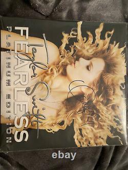 Taylor swift fearless platinum edition vinyl, SIGNED WITH HEART