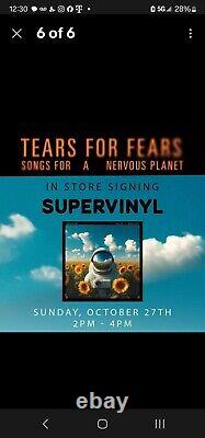 Tears For Fears Signed Autographed 2 LP Vinyl Songs For a Nervous Planet RARE