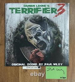 Terrifier 3 movie soundtrack score vinyl record SIGNED Paul Wiley card Sealed