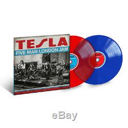 Tesla Five Man London Jam Colored Double LP Vinyl SIGNED AUTOGRAPHED