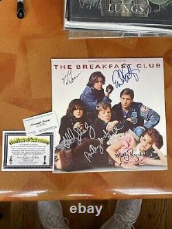 The Breakfast Club LP All 5 Of Cast Signed Vinyl Record Album. With COA