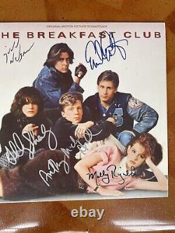 The Breakfast Club LP All 5 Of Cast Signed Vinyl Record Album. With COA