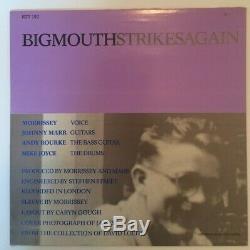The Smiths Morrissey SIGNED ps Bigmouth Strikes Again UK 12' vinyl record 1986