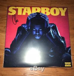 The Weeknd Starboy Autographed Red Translucent Vinyl LP. Mint/NM. Abel Tesfaye