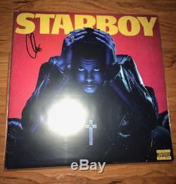 The Weeknd Starboy Autographed Red Translucent Vinyl LP. Mint/NM. Abel Tesfaye