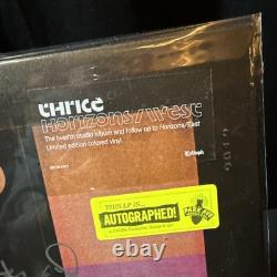 Thrice Horizons West Opaque Maroon Colored Vinyl LP Record SIGNED COVER NEW