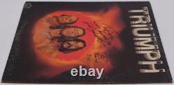 Triumph 1976 LP vinyl Record Album Inscribed signed by Rick Emmett Mike Levine