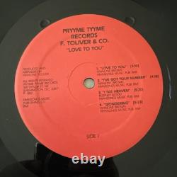 Ultra Rare Original F. Toliver Love To You Lp On Pryyme Tymme Records Signed