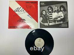 Van Halen Diver Down Signed Lp Original Vinyl All 4 Eddie Very Rare Autographed