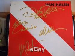 Van Halen Signed In Gold Diver Down Album Lp Autograph Vinyl Lp Beautiful