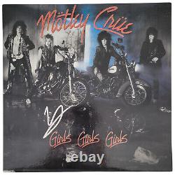 Vince Neil signed Motley Crue Girls Girls Girls album vinyl record COA proof