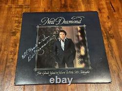 Vintage Neil Diamond I'm Glad You're Here With Me Tonight Vinyl Record LP Signed