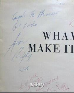 WHAM! George Michael MAKE IT BIG Vinyl Record SIGNED By the WHOLE BAND RARE