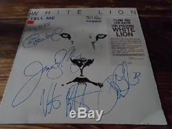 WHITE LION signed autographed 12 PROMO vinyl by entire band. MIKE TRAMP + 3