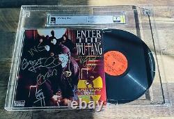 WU-TANG CLAN ALBUM VINYL RECORD LP SIGNED X8 (AMG and JSA Authenticated)