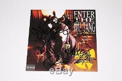 WU-TANG CLAN GROUP SIGNED ENTER THE 36 CHAMBERS VINYL RECORD WithCOA RZA GZA X8