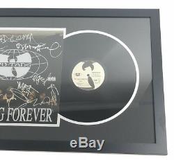 WU TANG CLAN signed FOREVER 12 VINYL RECORD Framed 9 Members RZA Raekwon JSA