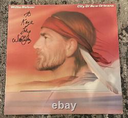 Willie Nelson SIGNED City Of New Orleans Vinyl Record 1xLP
