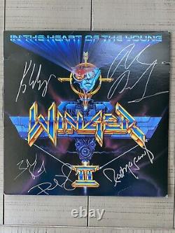 Winger In The Heart of the Young 1990 LP Vinyl Album Entire Band Signed