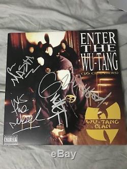 Wu-Tang Clan Signed Vinyl Album Enter The Wu-Tang 36 Chambers 5 Original Members