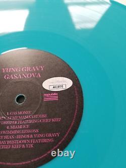 Yung Gravy SIGNED Gasanova Vinyl Record teal color JSA Autographed Snow Cougar